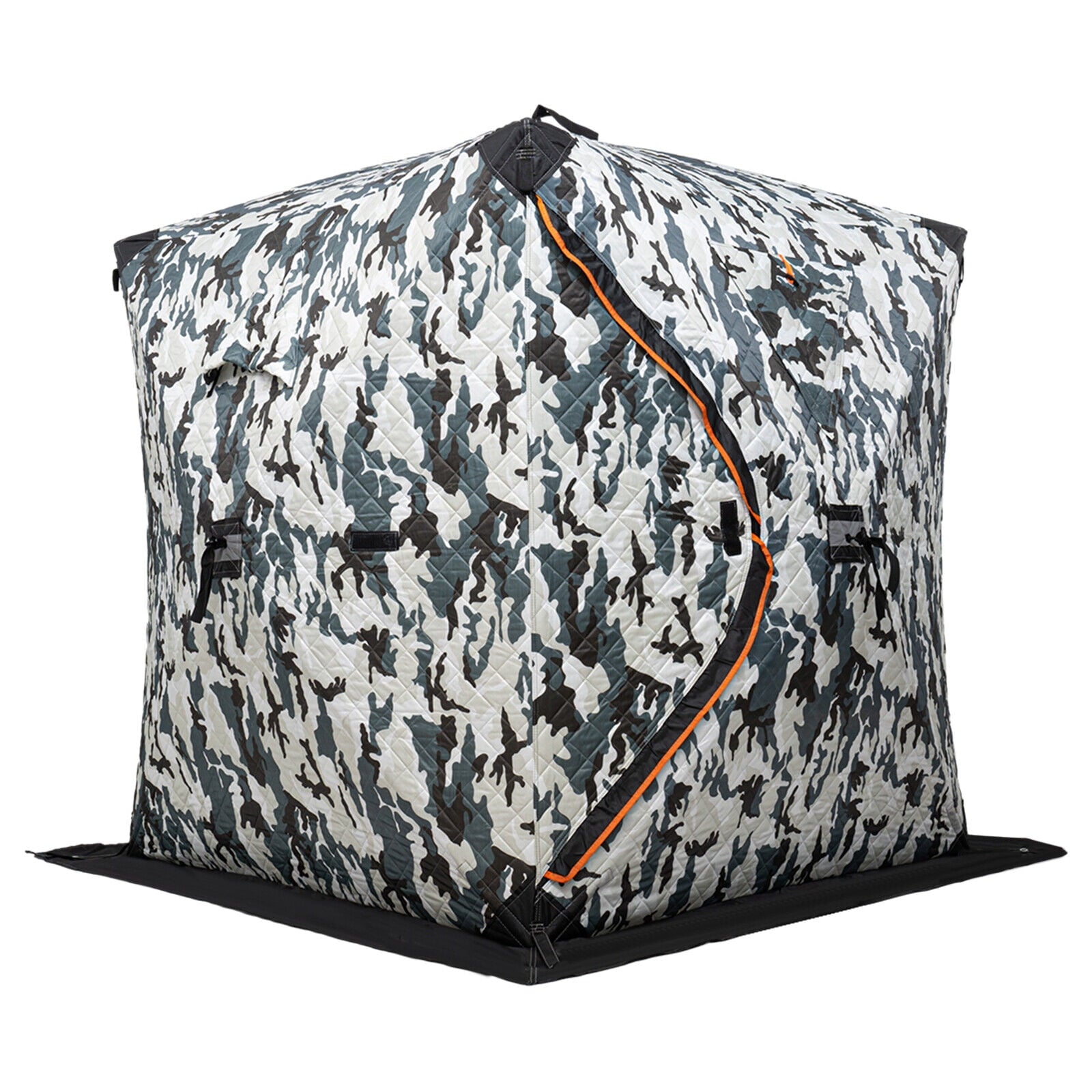 1-2 People Portable Ice Fishing Tent 57*57*65 inch 210d Oxford Cloth Playdates D-shaped Door