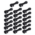 20 Pieces Replacement Tent Guy Line Rope Adjuster Tightener Tensioner Hooks, Outdoor Camping Hiking Awning Buckle, Black