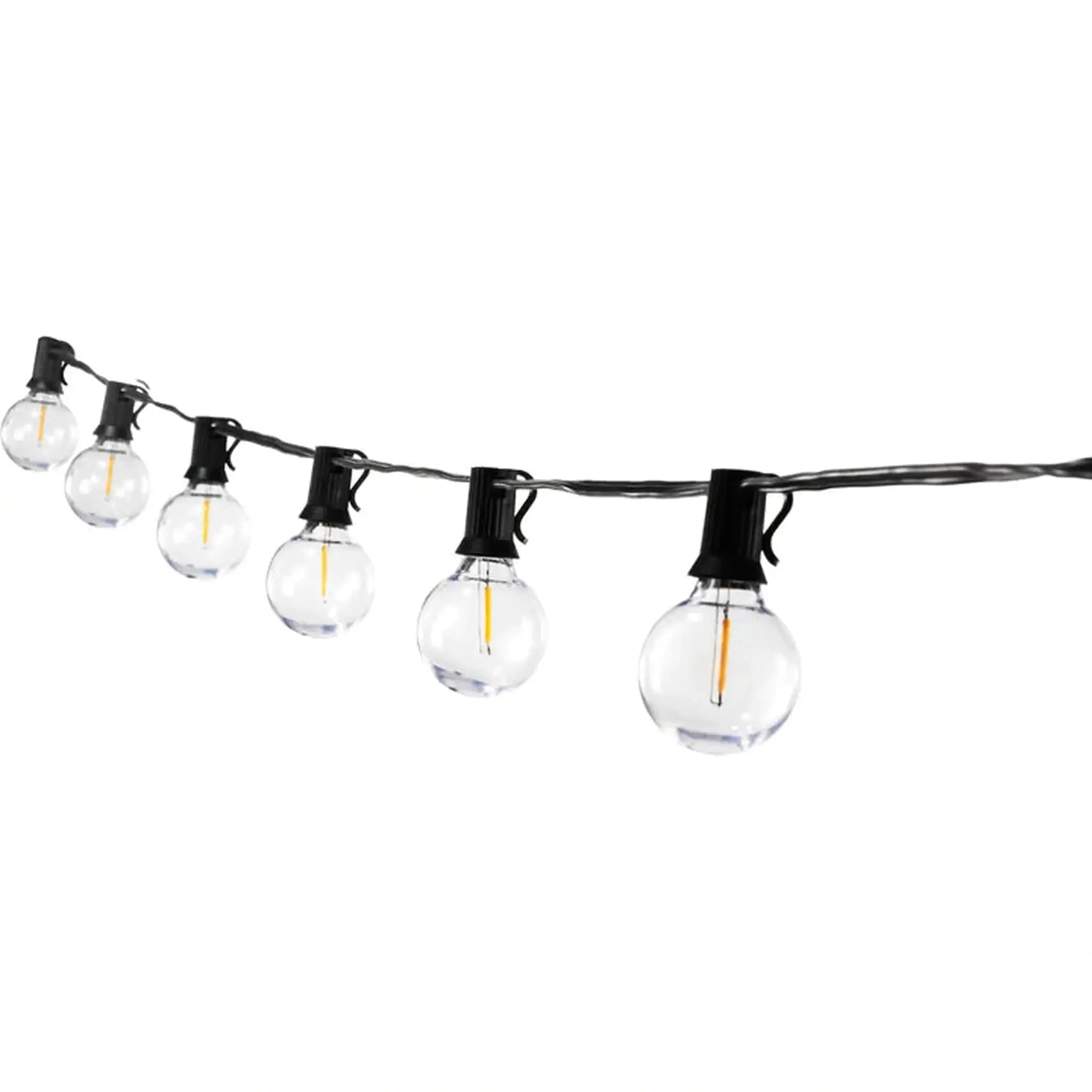 25' Black LED G40 Bistro String Lights