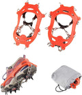 11 Spikes Kids Crampons for Hiking Boots Ice Cleats 11 Teeth Anti Slip Crampons Hiking Climbing Walking Shoes Toddler-Preschool-Gradeschooler-Teens