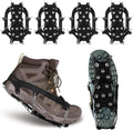 2 Pairs Crampons for Hiking Boots Non Slip Traction Ice Cleat 12 Stainless Steel Climbing Spikes for Winter Outdoor